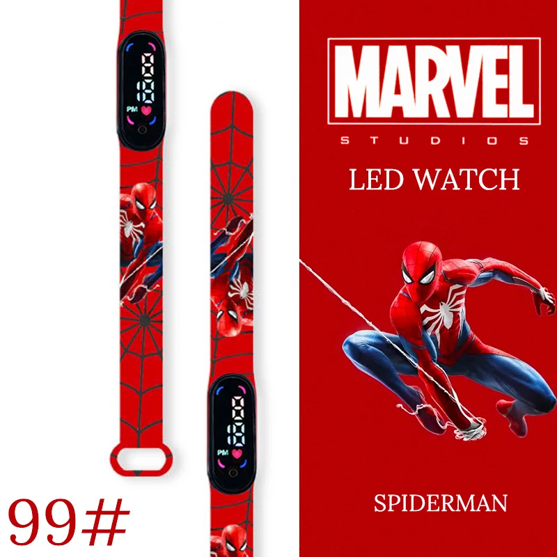 Disney Spiderman Kid Watches Bambino Sport Wristband Impermeabile Bambini Orologio Digitale Ragazzi Led Clock