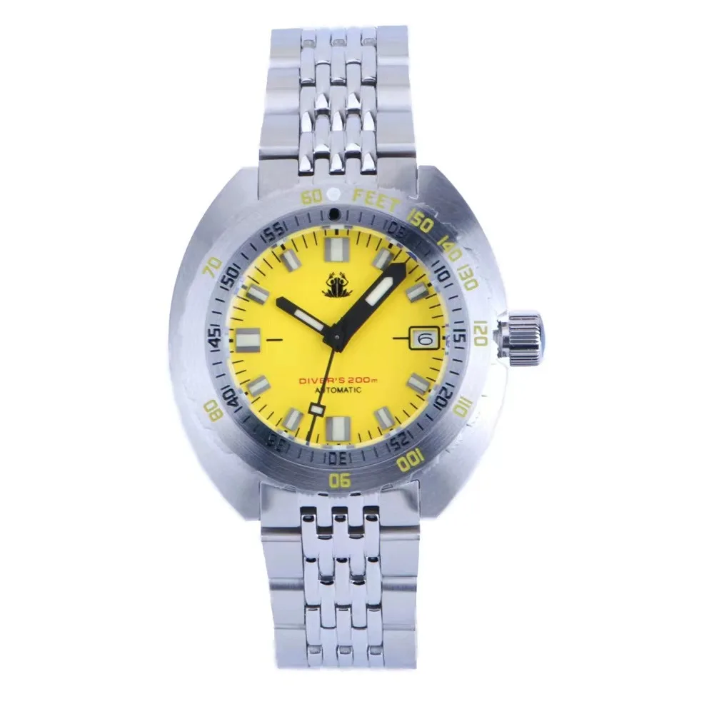 Heimdallr Tactical Frog Personality Diving Watch Nh35 Movement 200 M Orologio Meccanico Impermeabile Per Uomo Vintage Diver