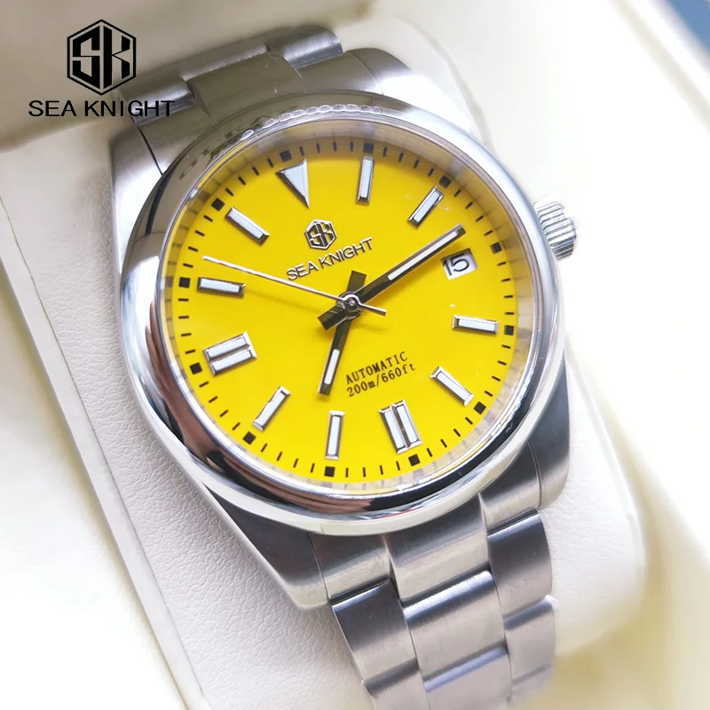 Sea Knight Men Luxury Watch 39Mm Explore Climbing Dive Sport Watch 20Bar Waterproof Sapphire Nh35 Orologi Meccanici Automatici