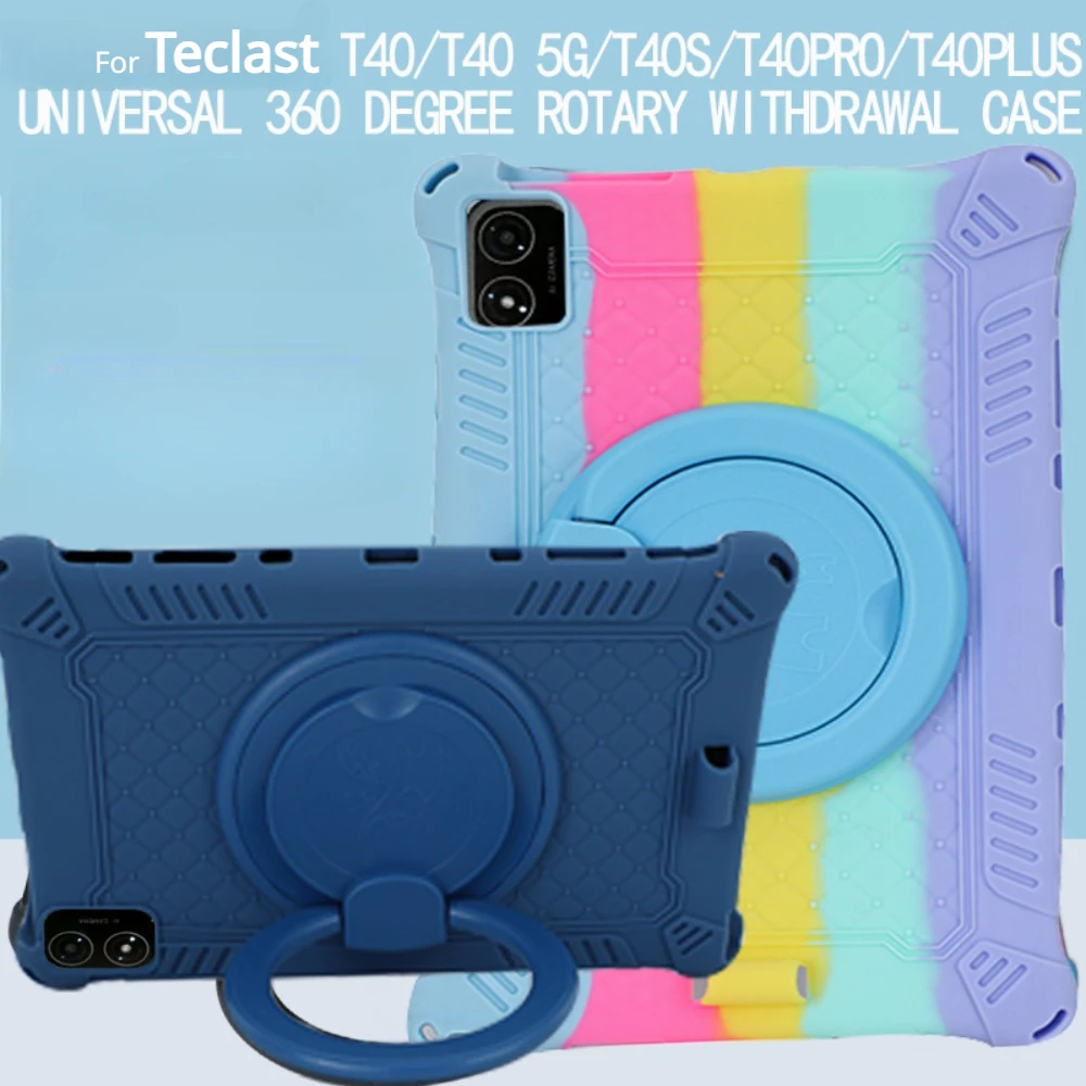 Custodia Morbida Per Teclast T40/T40 5G/T40S/T40 Pro/ T40 Plus Custodia Per Tablet Custodia Protettiva In Silicone Morbido Da 10.1 Pollici Con Rotazio