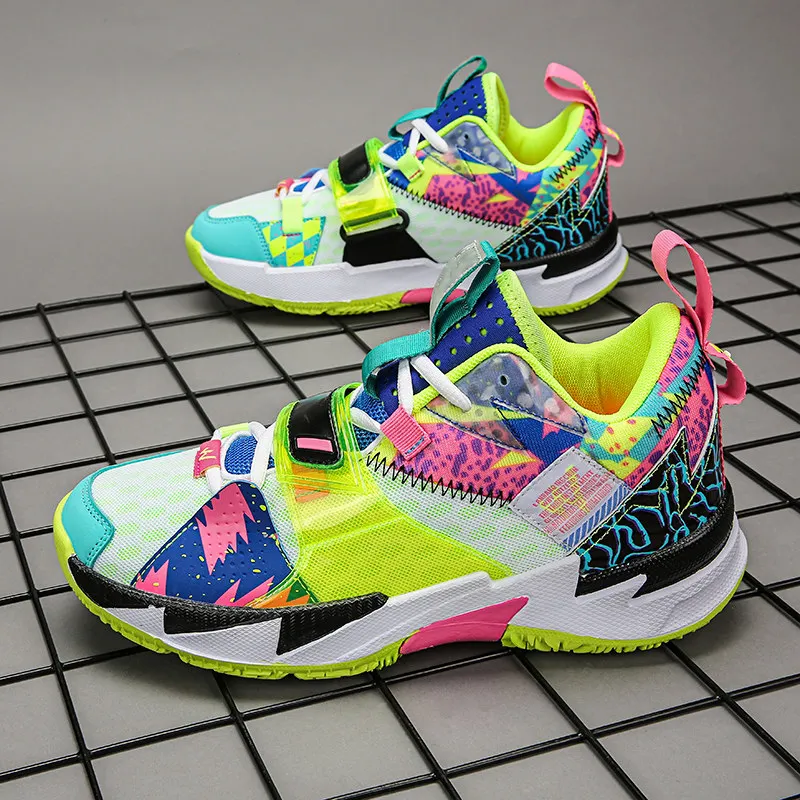 New Hot Superstar Fashion Rainbow Basketball Shoes Uomo Traspirante High Top Scarpe Da Basket Outdoor Street Sneakers Scarpe Unisex