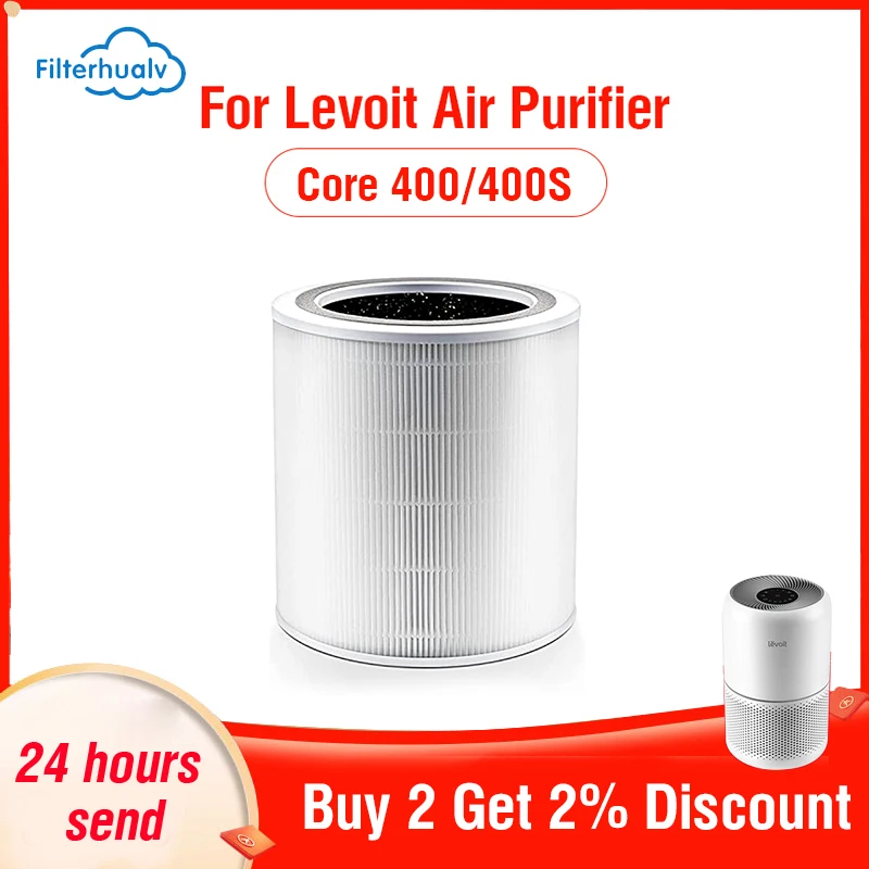 Filterhualv Levoit Filtro Hepa Per Levoit Purificatore D'Aria Core 400S Filtro A Carbone Attivo Per Levoit Core 400S Filtro Hepa Levoit