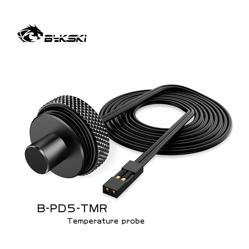 Bykski B-Pd5-Tmr Sensore Di Misurazione Della Temperatura Spine G1/4 Accessori Chiusura Di Tenuta Metallo Raffreddamento Ad Acqua Raccordo Raffreddato
