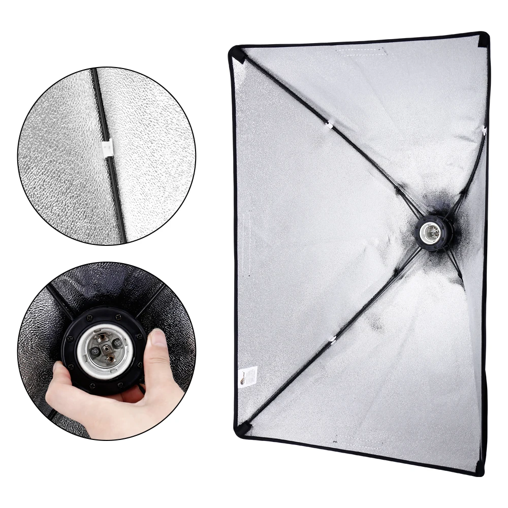 Photography Softbox Lighting Kit 50X70Cm Light System Soft Box Per Attrezzature Per Studio Fotografico