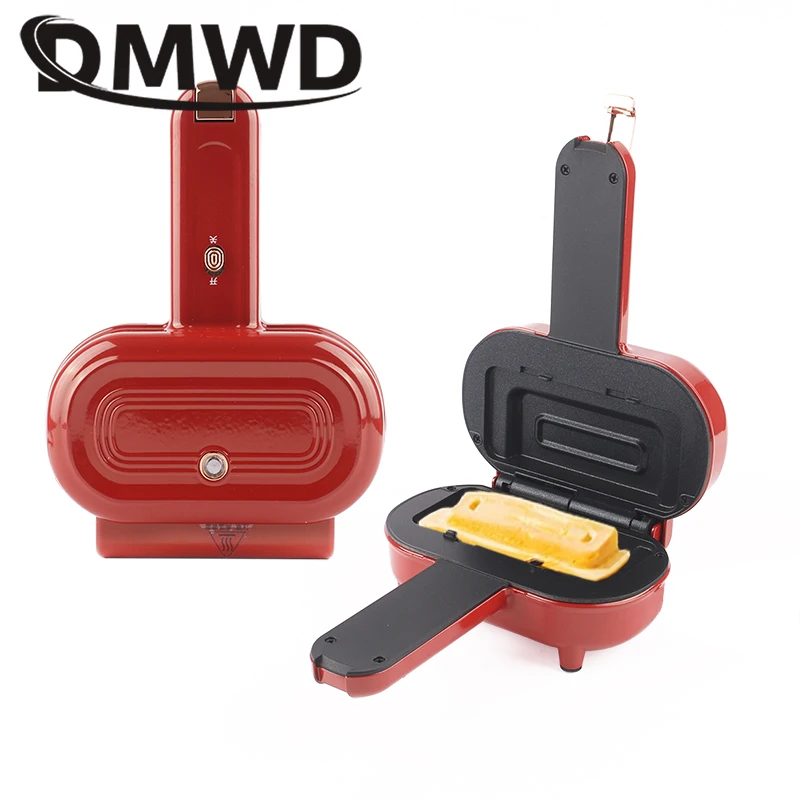 Dmwd Double-Sided Press Sandwich Machine Padella Mini Cheese Grill Breakfast Maker Pane Hot Dog Tostapane Forno Elettrico