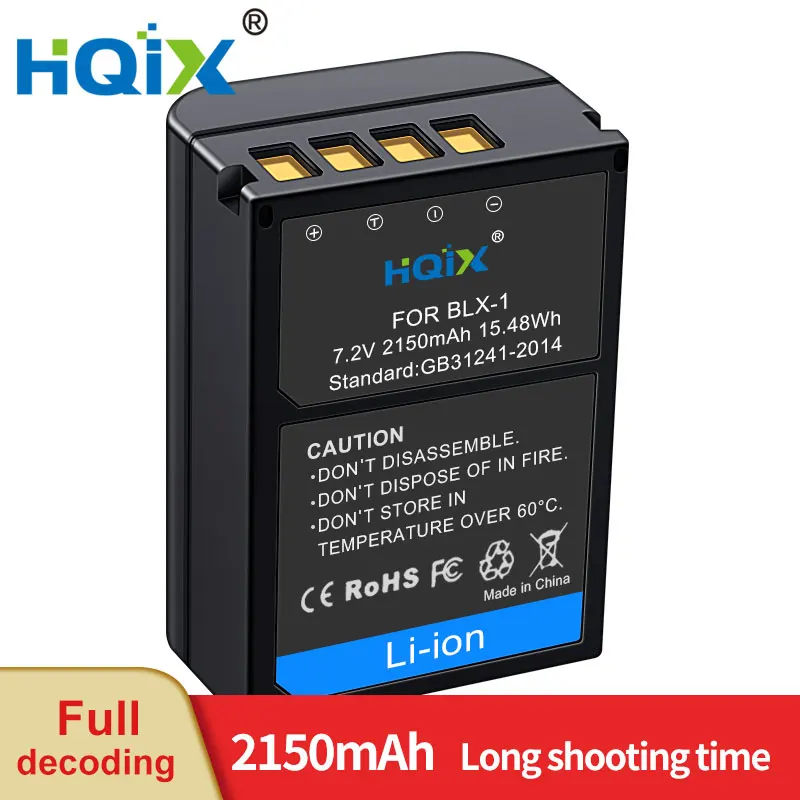 Hqix Per Olympus Om-1 Om1 Mirrorless Camera Blx-1 Caricabatteria