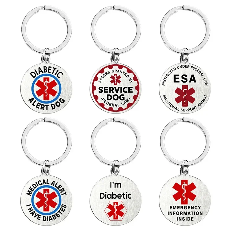 Service Pet Id Tag-Supporto Emotivo Animal (Esa) Red Medical Alert Symbol E Protezione Federale.