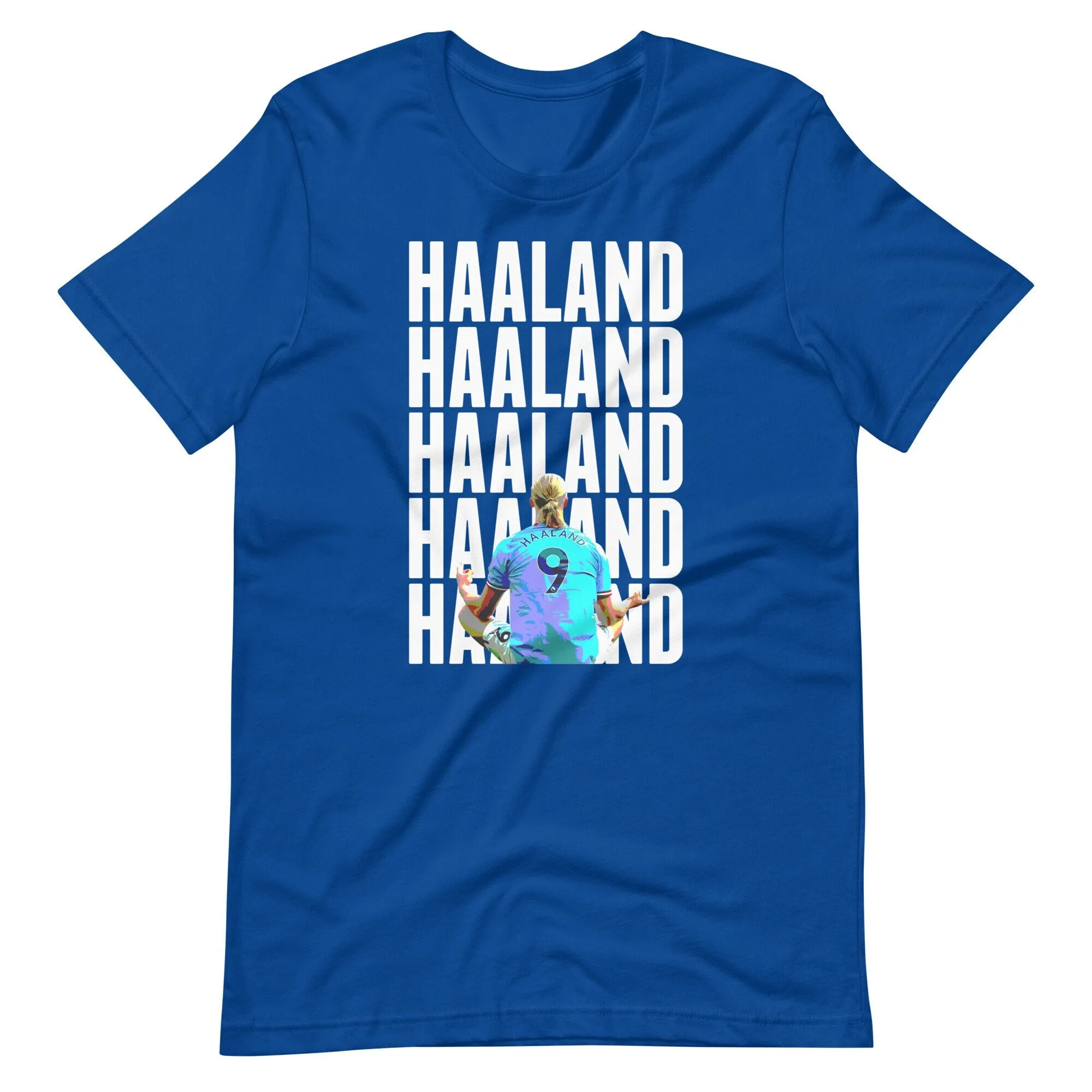T-Shirt Unisex Meditante Haaland. Stile Grafico Erling.
