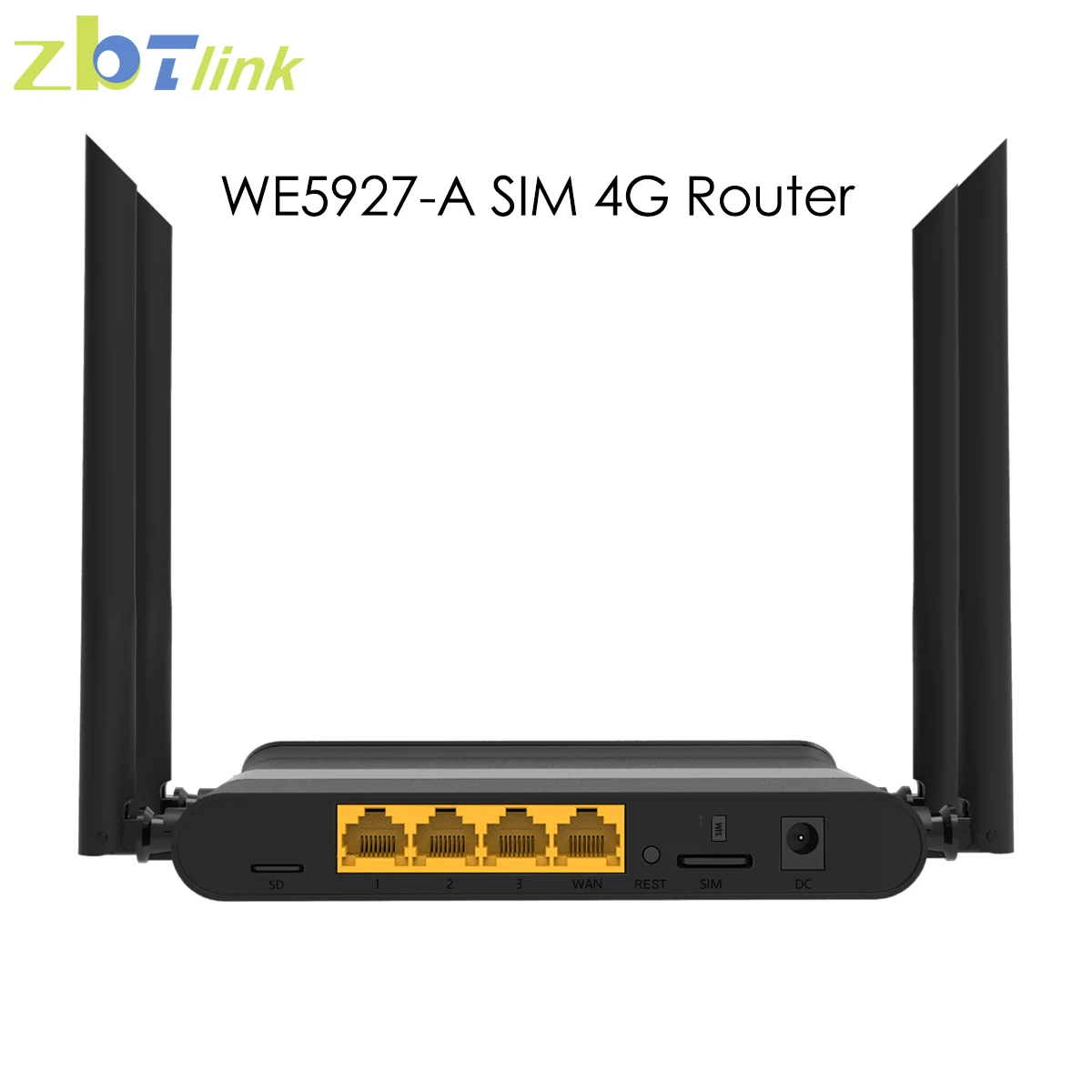 Zbtlink 4G Router Sim Card 1200Mbps 300Mbps Wifi Range Extender Openwrt Firmware Ec200Teuha Modem Sd Card 3 * Lan Wi Fi Pоутер