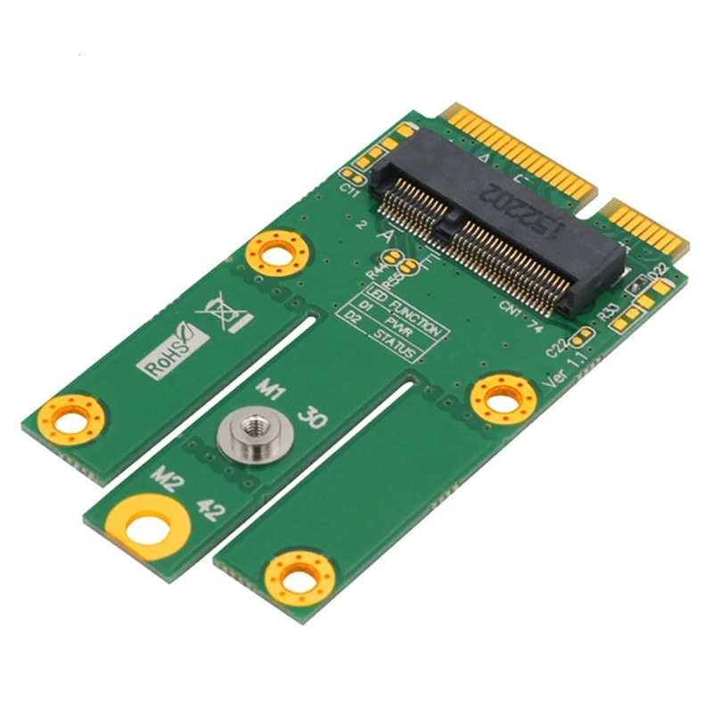 M.2 Ngff (Key E) A Mini Pci-E (Wifi + Bluetooth) Supporto M.2 Mini Adattatore Per Scheda Pci-E Driver Gratuito