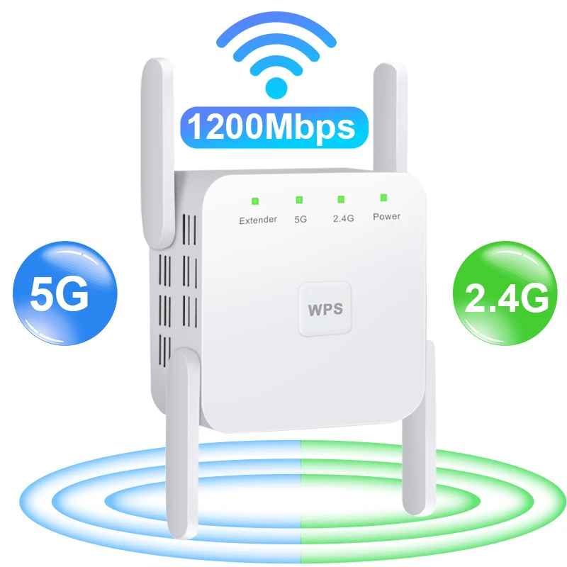 Amplificatore Wifi Ripetitore Wifi Aumenta Wi Fi Range Extender Long Range 5G 2.4G Wireless Wi-Fi Signal Booster Extensor Per La Casa