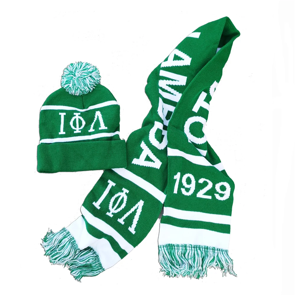 Greca Lota Phi Lambdat Berretti Caldi Sciarpa Pompon Cappelli Invernali