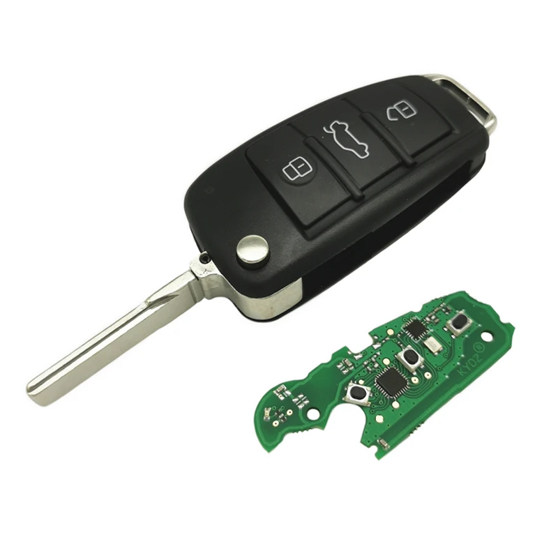 Car Remote Key For Audi Q7 Fccid 8E0837220Af 433 Mhz 8E Chip Auto Smart Control Replace Flip Key Hot