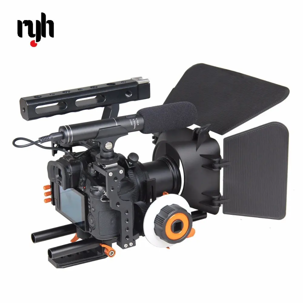 Dslr Video Stabilizzatore Film Movie Making Gabbia Per Videocamera Con Kit Di Perforazione Sistema Asta 15Mm Per Sony A7/A7Ii/A7S/A7R/A7Rii Panasonic 