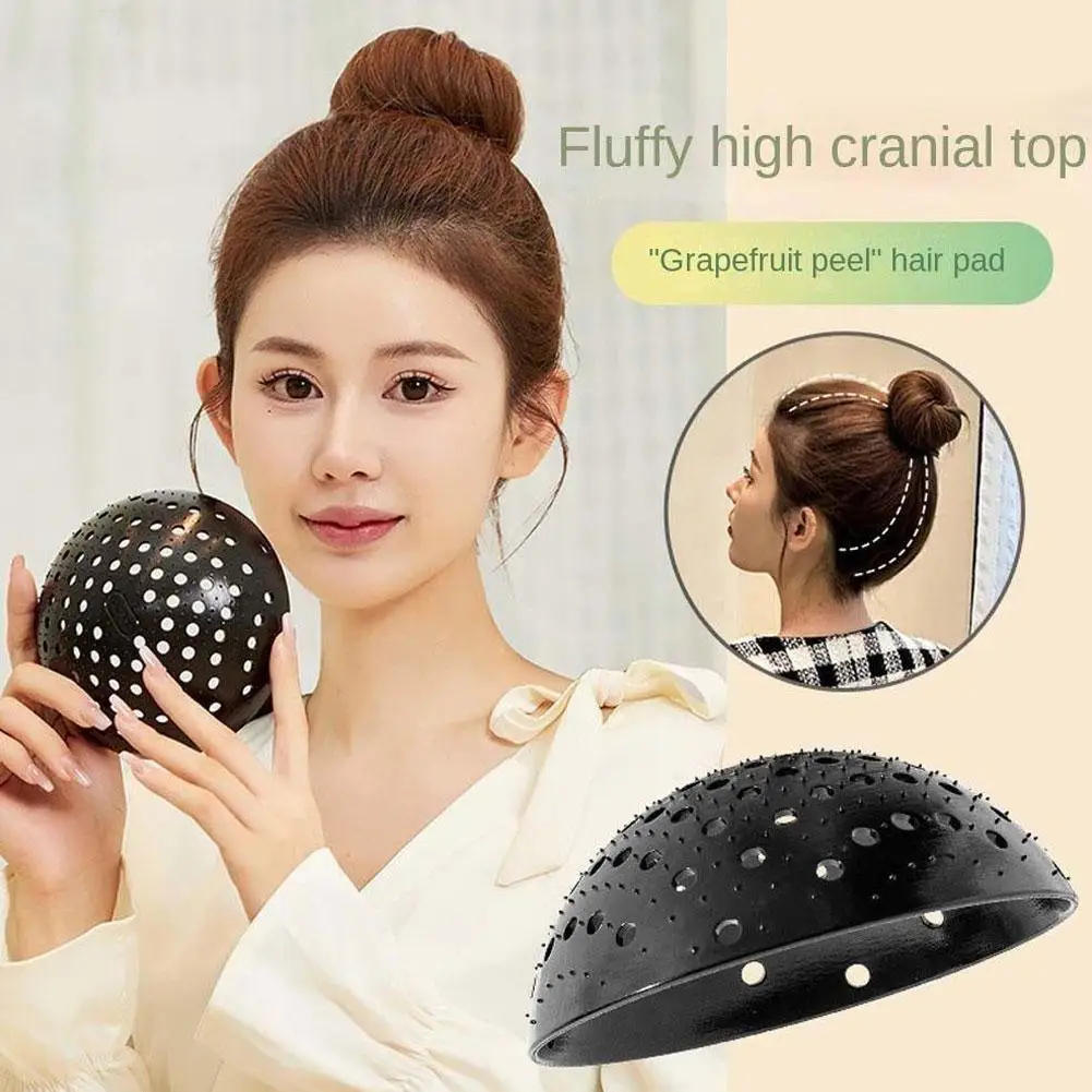 Pomelo Skin High Skull Top Black Invisible Hair Pad Hair Maker Styling Twist Hair Base Styling Insert Tool Volume Headwear