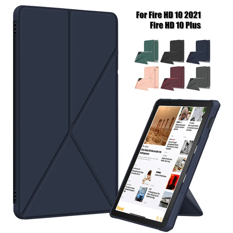 Custodia Multi-Angolo Per Kindle Fire Hd 10 2021 Custodia Protettiva Per Supporto Per New Fire Hd 10 Plus (2021) Tablet Smart Case Fundas