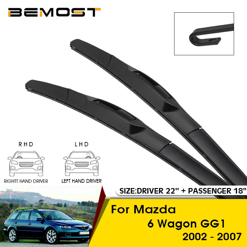 Spazzole Tergicristallo Auto Per Mazda 6 Wagon Gg1 2002-2007 Parabrezza Parabrezza Lame Finestra Anteriore 22 "+ 18" Accessori Auto