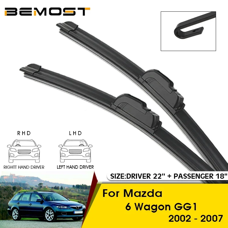 Spazzole Tergicristallo Auto Per Mazda 6 Wagon Gg1 2002-2007 Parabrezza Parabrezza Lame Finestra Anteriore 22 "+ 18" Accessori Auto