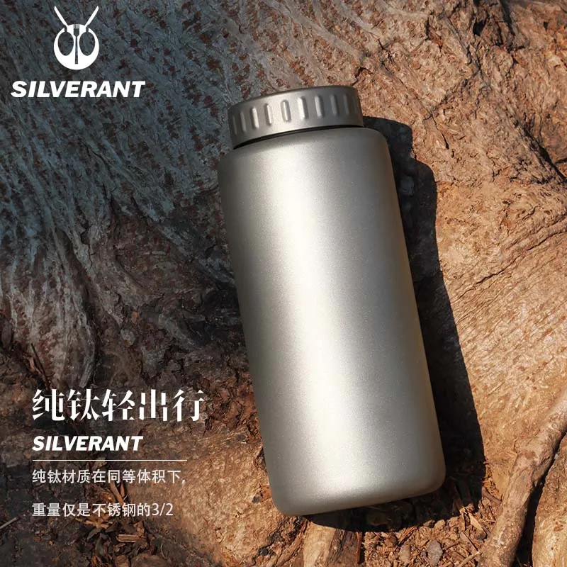 Edc Pure Titanium Water Coffee Tea Bottles Boccette Portable Outdoor Camping Travel Gear Edc Tools 1200Ml 1500Ml