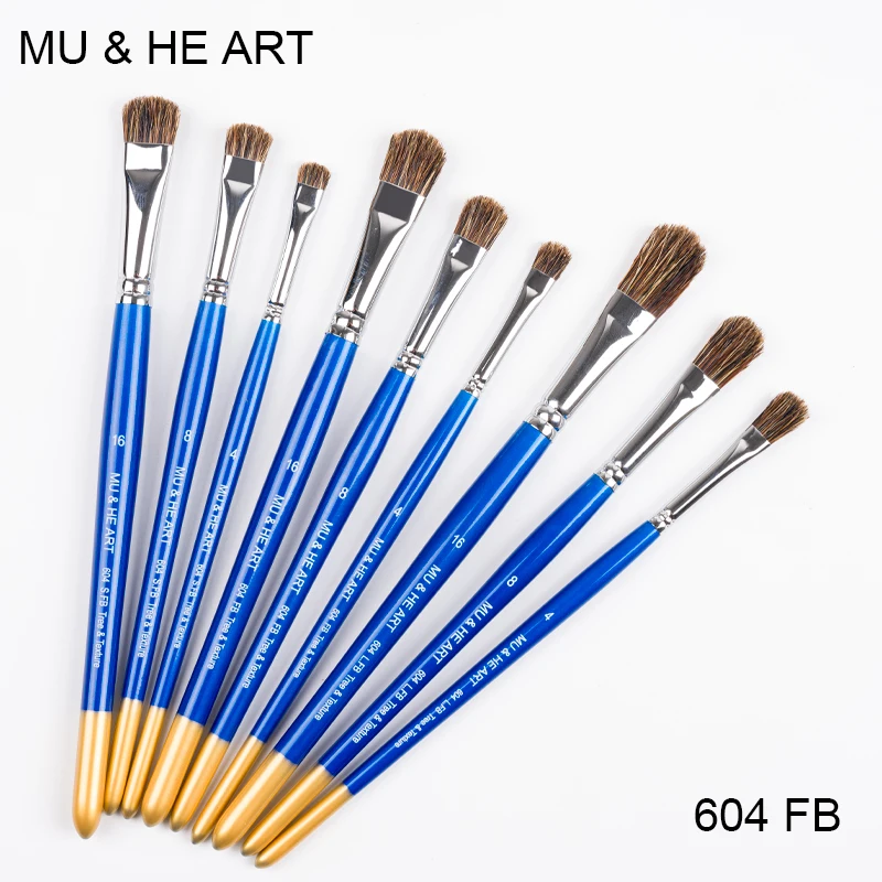 Boar Bristle Hair Tree & Texture Series Grass Brush Treesnipe Watercolor Oil Paining Tools 604Fb Mu He Art