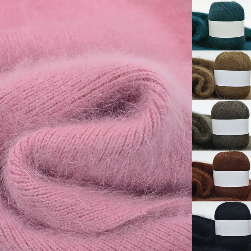 Disegno-Down Mohair Tessuto A Mano Lana Media E Sottile Filato A Doppia Maglia Filato Mohair Filato Di Cotone Per Donna Cardigan Sciarpa 50G