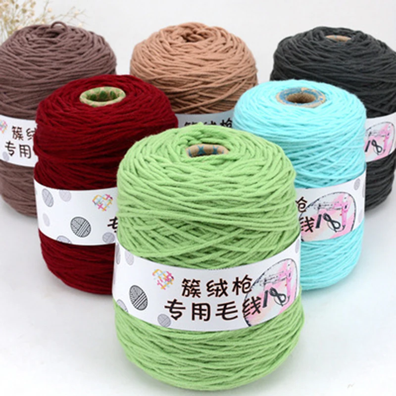 1 Pz Filato Tufting Solido 8 Fili Filato Per Tappeto Filato Di Cotone Per Tufting Pistola Filato Per Maglieria In Cotone
