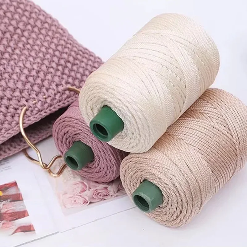 220G Ice Silk Hook Thread Yarn Summer Crochet Yarn Hollow Line Cappello Da Sole Intrecciato A Mano Fai Da Te Crochet Bag Shoes Cushion