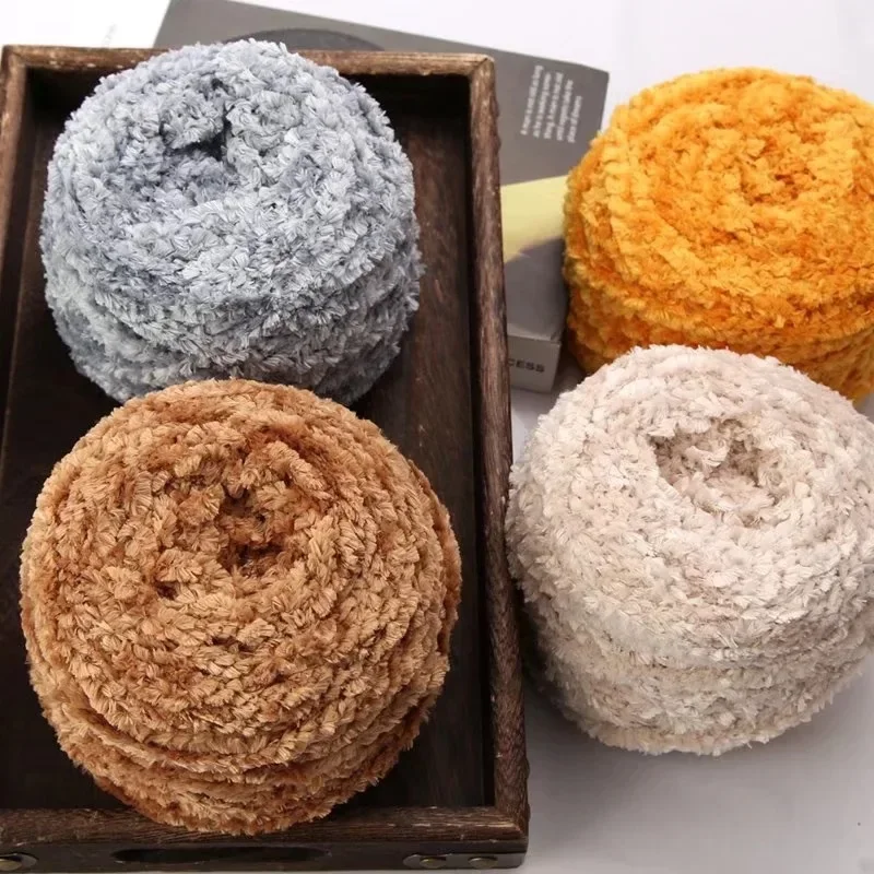 Filato Di Ciniglia Morbido Da 200G/Palla, Nuovo Velluto Di Cotone Da Neve Grossolano, Borsa Fai Da Te Intrecciata A Mano, Sciarpa, Filo Di Moquette, F