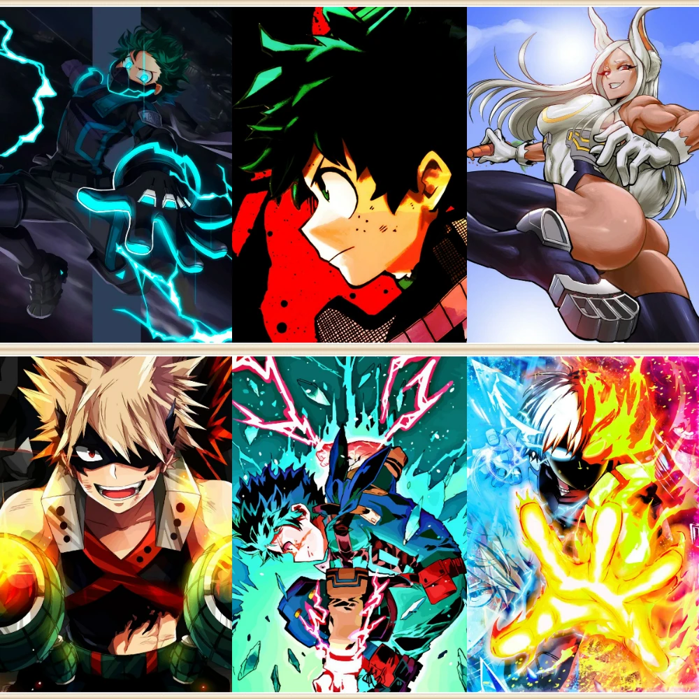 Pittura Con I Numeri Regalo Fai Da Te Per Adulti My Hero Academia Anime Poster Dipingi Con I Numeri Disegno Decorazione Della Parete Opere D'Arte Per 