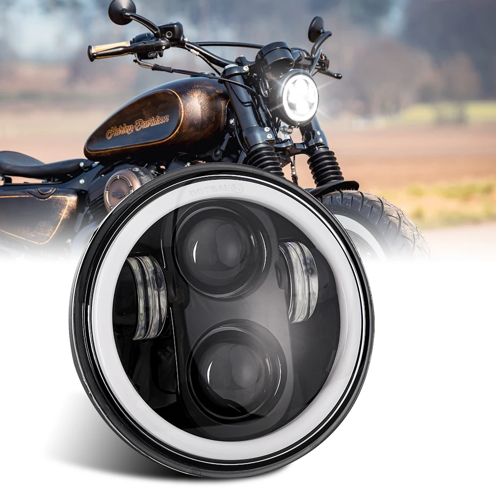 Faro Moto Fari A Led Da 5.75 Pollici Accessori Moto Per Dyna Sportster Softail Speed/Street Triple Thunderbird