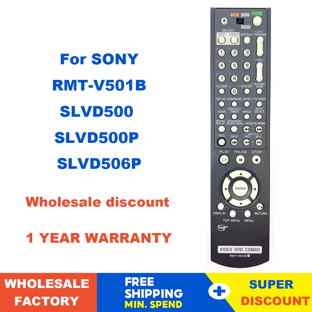 Nuovo Telecomando Originale Rmt-V501B Per Lettore Combo Sony Dvd/Vcr Slvd500 ,Slvd500P, Muslimate