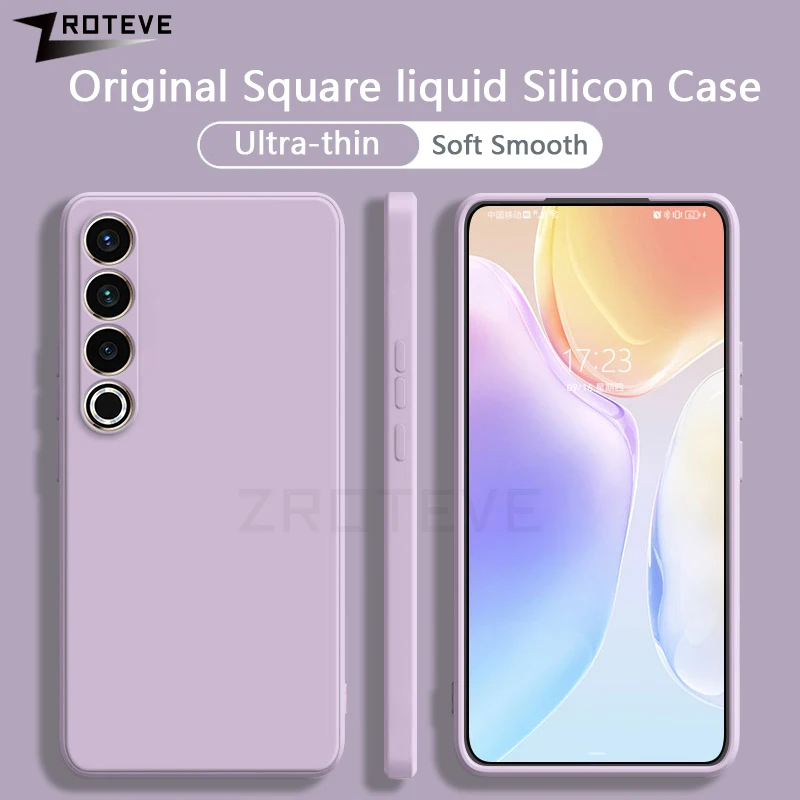 Per Meizu20 Pro Case Zroteve Square Liquid Silicone Soft Cover Per Meizu 20 18 S X 18 S 18X Meizu18 Pro Custodie Antiurto Per Telefono