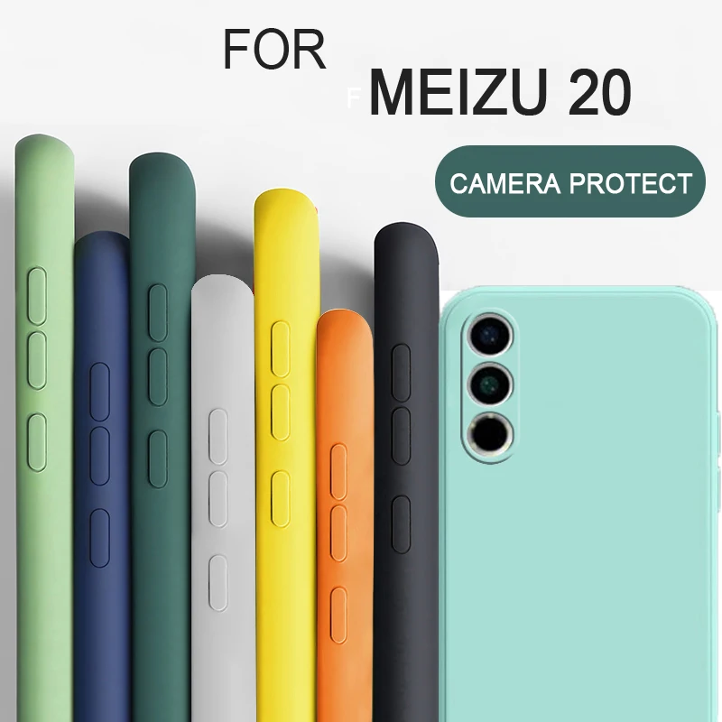 Per Meizu 20 Custodia Quadrata Antiurto In Silicone Liquido Tpu Per Meizu 20 Pro Fundas Coque Meizu 18 18S Pro/Meizu 18X 17 16 Pro