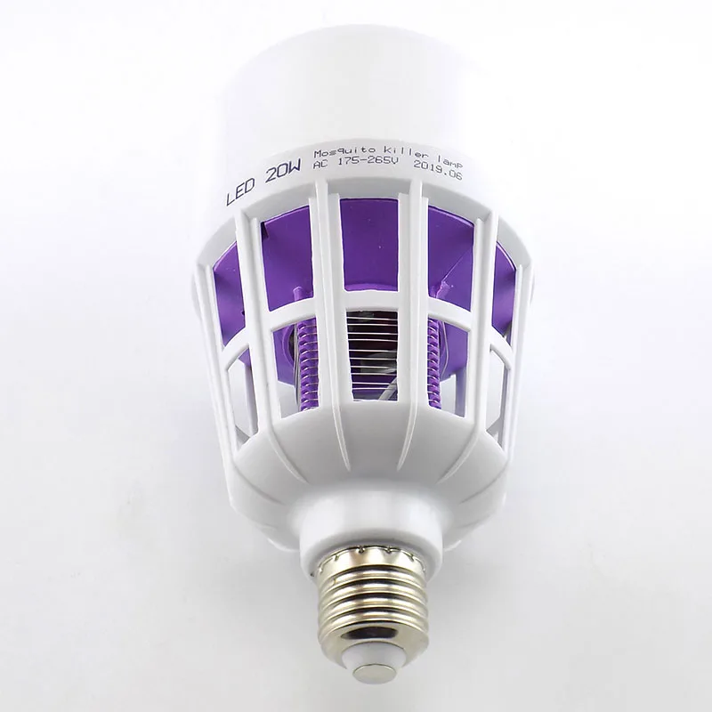 20W Anti Zanzare Lampadine Uv Luce Bianca Muqing Bug Zapper Insetto Killer Elettrico Lampada Da Notte E27 Moustique Ac 220V Lampe