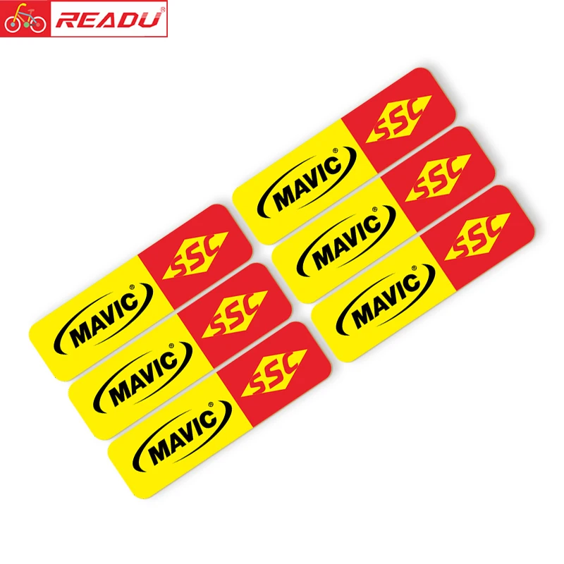 6Pcs Mavic Ssc Adesivo Per Ruote Per Bici Da Strada Adesivi Per Ruote Per Biciclette Adesivi Per Mozzi Adesivi Per Ruote Adesivi Per Cerchioni Adesivi