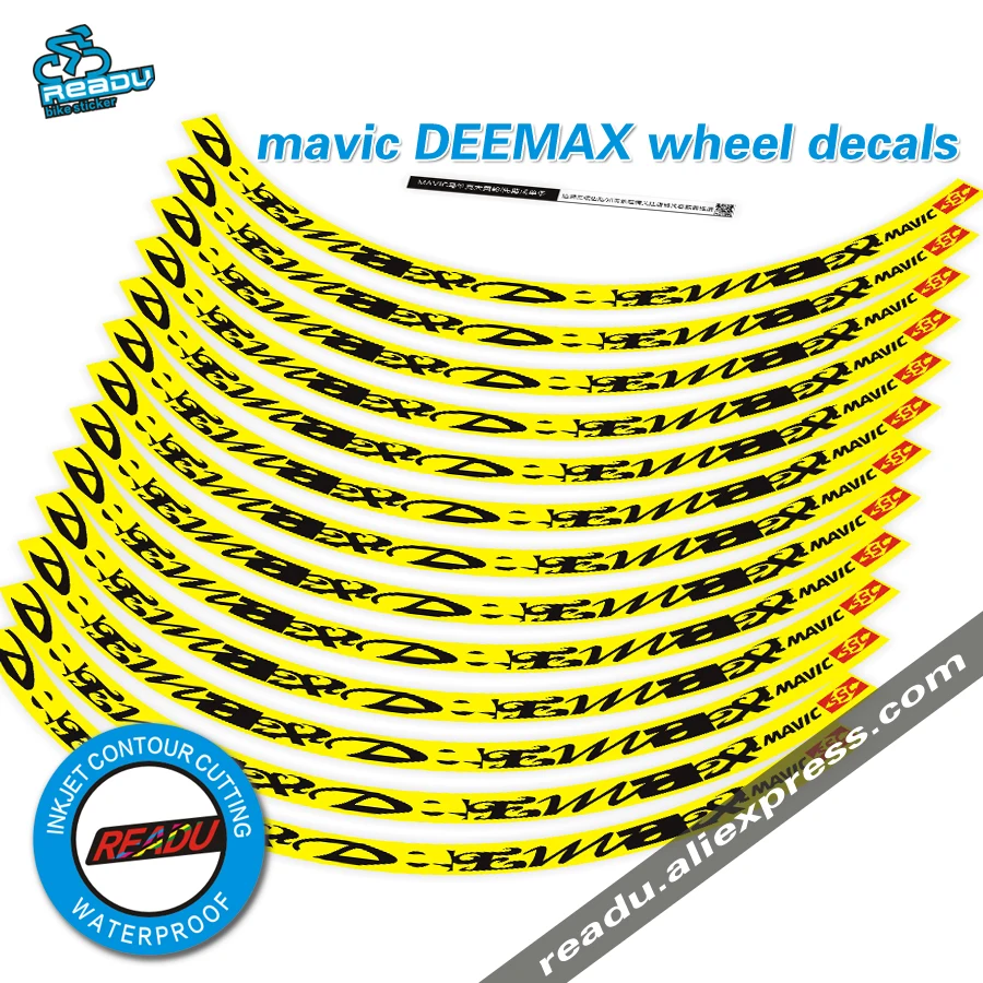 Mavic Deemax Accessori Mountain Bike 26Er 27.5 Er 29 Set Ruota Di Bicicletta Ruota Giallo Ruota Set Di Adesivi 1 Coppia Ruota Set