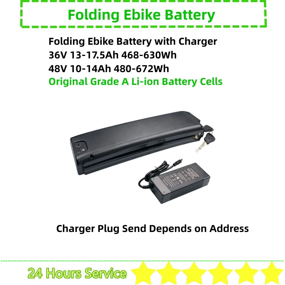 Batteria Ebike Pieghevole Per Pneumatici Grassi Da 48Volt Con Caricabatterie Batteria Agli Ioni Di Litio 48V 14Ah Compatibile Per Aventon Sinch Army H