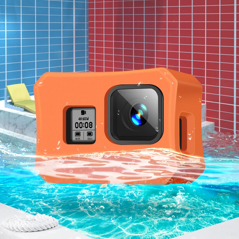 Arancione Floaty Custodia Protettiva Surf Cover Per Gopro Hero 8 Nero Accessorio Acqua Galleggiante Custodia Anti-Lavello