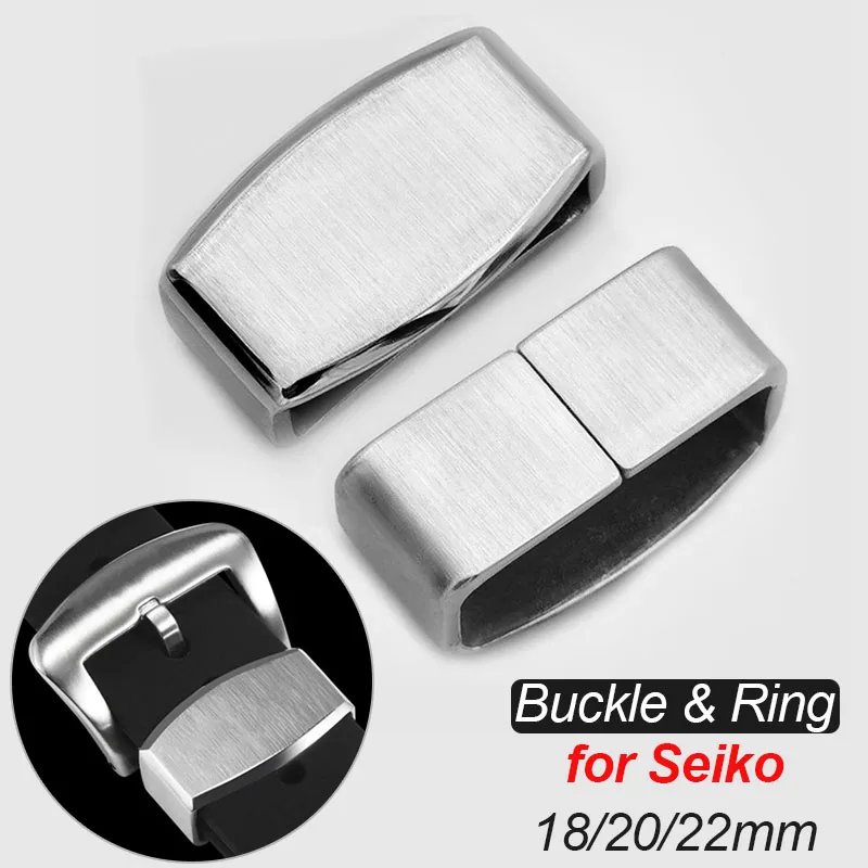 Fibbia Ad Anello In Acciaio Inossidabile Per Seiko Watch Pin Clasp Locker Per Water Ghost Abalone In Scatola 007 Loop Keeper 18 Chiusure Con Cinturino