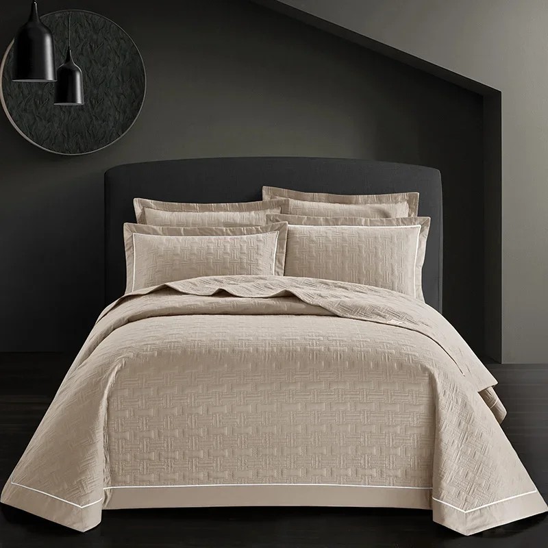 100% Cotone Copriletto Di Lusso Sul Letto Plaid Euro Copriletto Trapuntato Coprimaterasso Copriletto Copriletto Copriletto Per Lenzuolo