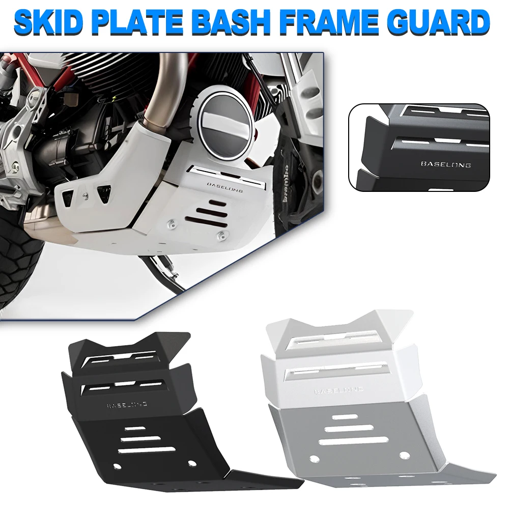 Accessori Moto Skid Plate Bash Frame Guard Protection Cover Per Moto Guzzi V85 Tt V85Tt 2019 2020 2021 2022 2023 2024