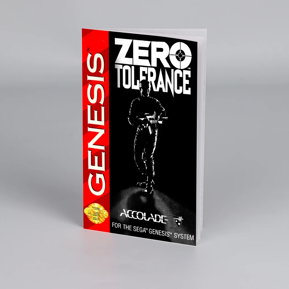 Tolleranza Zero Manuale Usa Per Sega 16 Bit Megadrive Genesis Istruzioni Di Alta Qualità