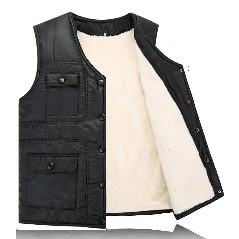 2022 Casual Solido Inverno Vera Pelliccia Di Pecora Giacca Corta Da Uomo Shearling Gilet Pelliccia Maschile Inter Mens Cashmere Cappotto Da Viaggio Bi
