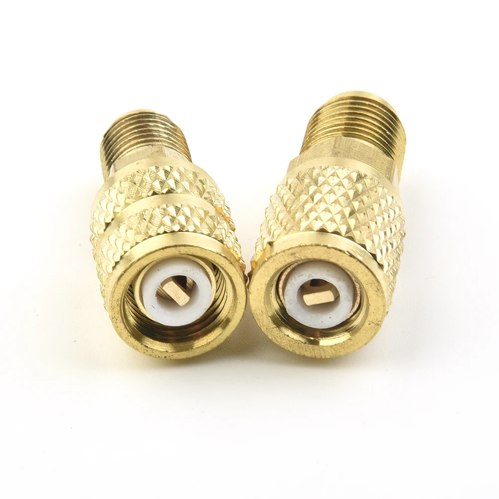 1Set Femmina 5/16 "Sae Maschio 1/4" Sae + Maschio 5/16 "Sae Femmina 1/4" Sae Per Adattatore Per Accoppiatori Rapidi R410 R32 R22