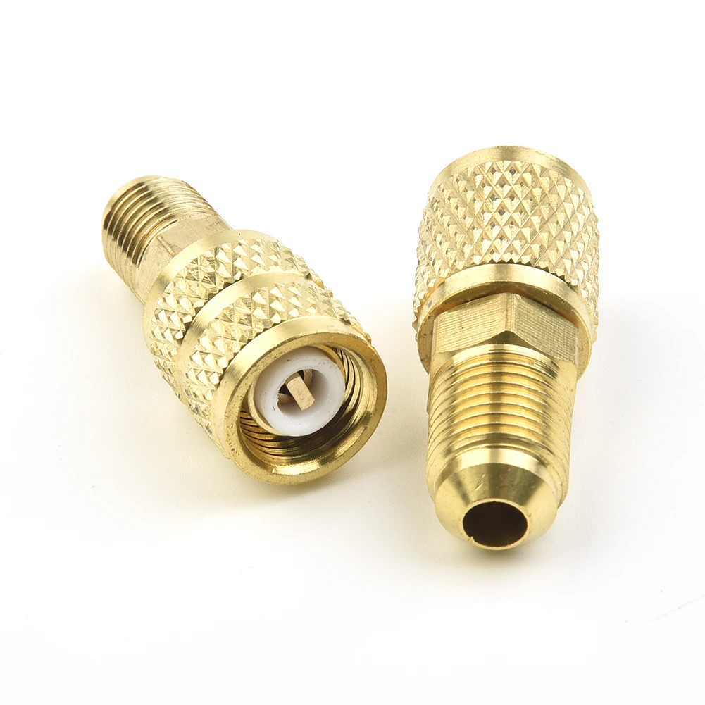 R410 R32 R22 Adattatore Femmina 5/16 "Sae Maschio 1/4" Sae Maschio 5/16 "Sae Femmina 1/4" Sae Per Adattatore Aria Condizionata Attacco Rapido