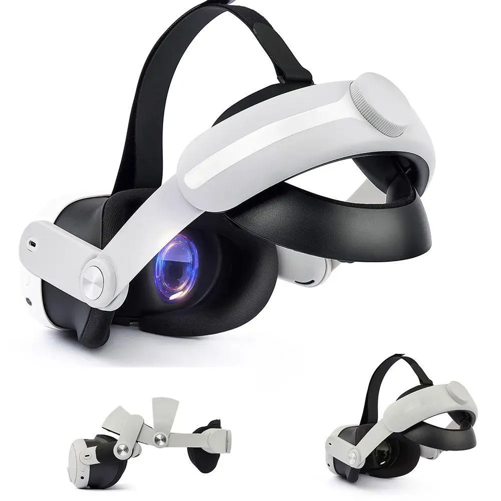 Fascia Elite Per Oculus Meta Quest 3 Vr Headset M/Mq3 Cinturino Regolabile In Pelle Con Cinturino Posteriore Accessori Vr