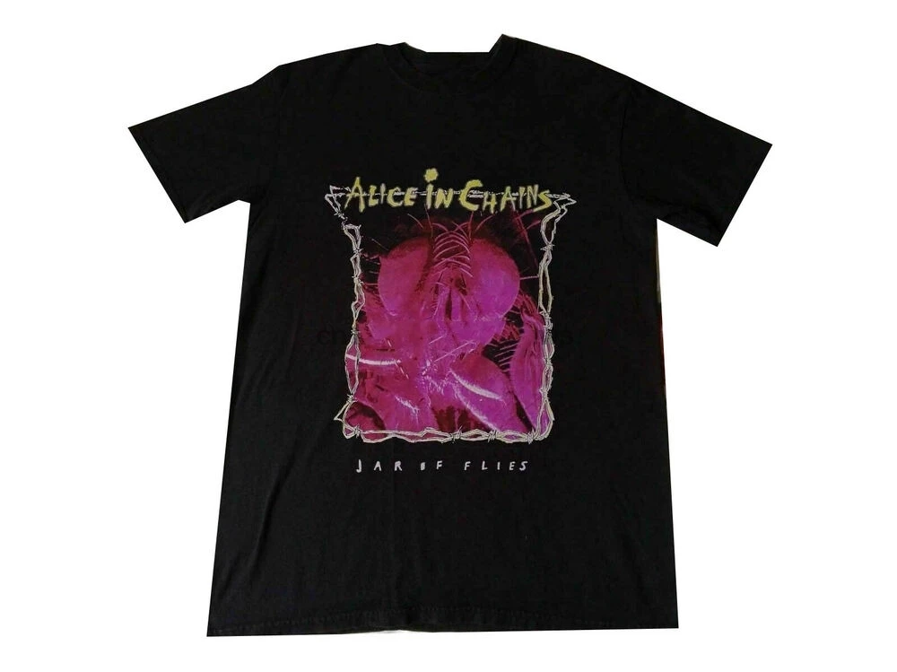 Alice In Chains Jar Of Flys Concert Black Reprint Tshirt Summer Shirt S-4 F2371