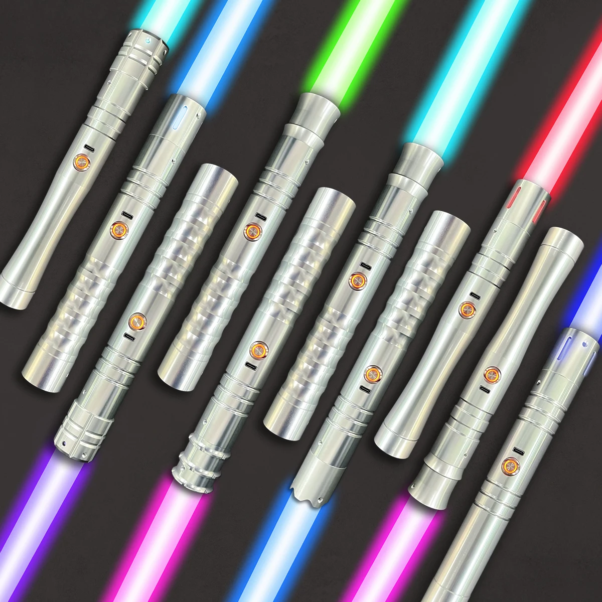 Lase Saber Light-Up Spada Laser Dueling 3 Set Soundfonts 13 Cambia Colore 56 Cm Escada Cosplay Giocattoli Per Bambini Spada Laser Jedi Regali