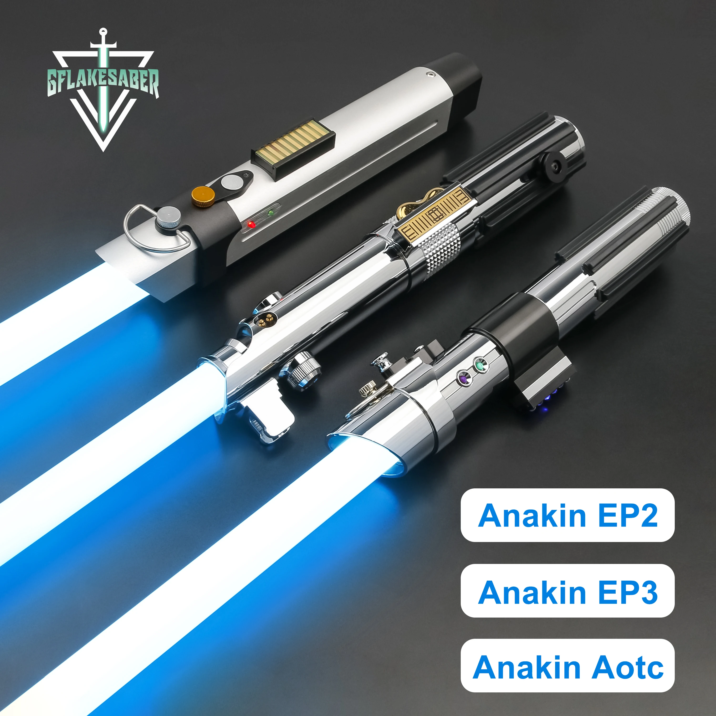 Txqsaber Anakin Replica Spada Laser Anakin Skywalker Ep2 Ep3 Aotc Spade Luminose Maetal Hilt Neoixel Heavy Dueling Laser Jedi