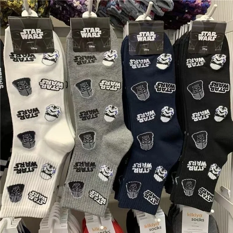 4 Paia/Pacco Disney Cosplay Socks Jedi Knight Master Yoda C-3Po Wookiee Comic Socks Unisex Force Awakes Socks Gifts